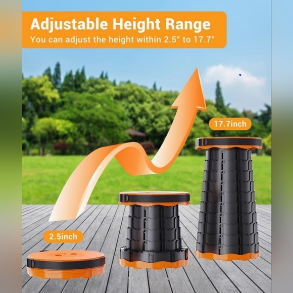 NEW 2 Pack Sportneer Portable Adjustable Telescopic Adult Chairs/Stools/Tables - Picture 3 of 10